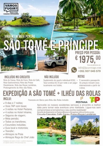 Viagem São Tomé e Príncipe preço